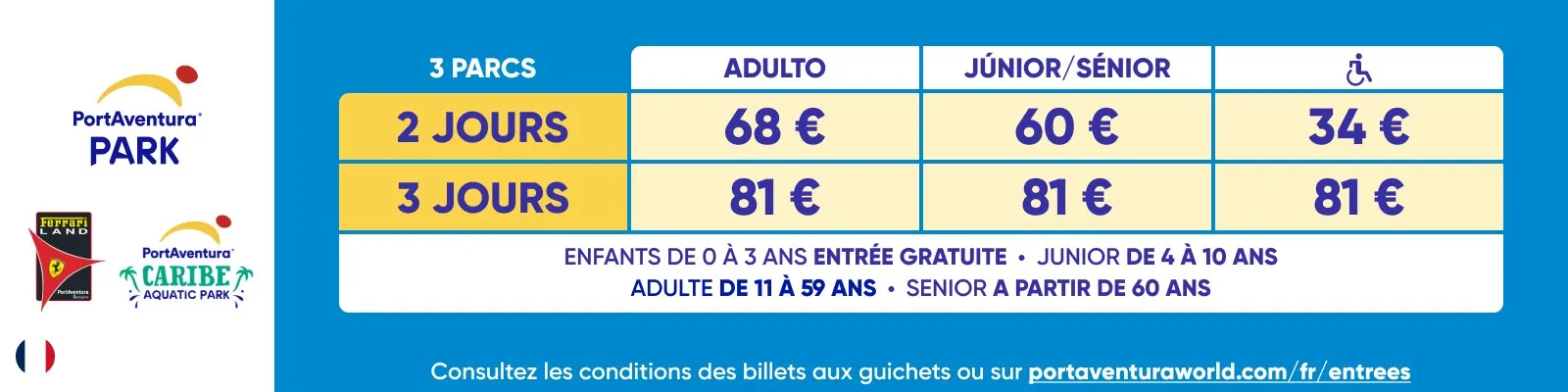 Three parks, in French
